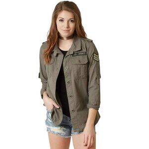 Ashley By 26 International Utility Collection Military Jacket Patches Size L